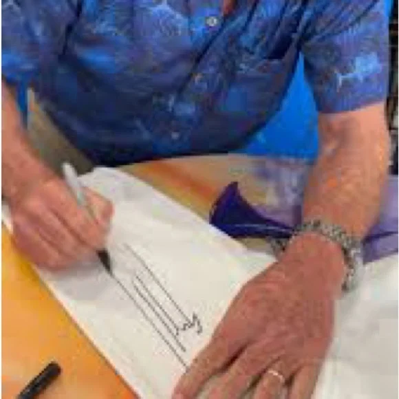 Guy Harvey auttographed beige  Men's Shirt XXL NWOT - Picture 10 of 11